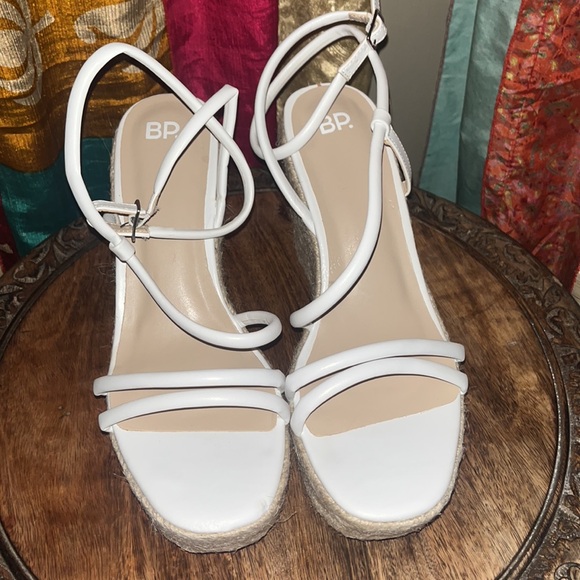 NWT BP Espirilla Raffia Platform Wedge Sandles Size 10 - Picture 2 of 5